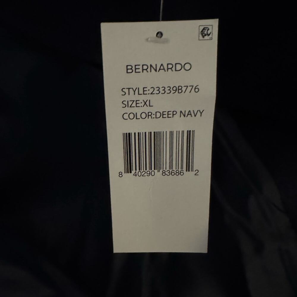 Bernardo Belted Wool Blend Longline Coat - Deep Navy Size XL - Picture 10 of 10